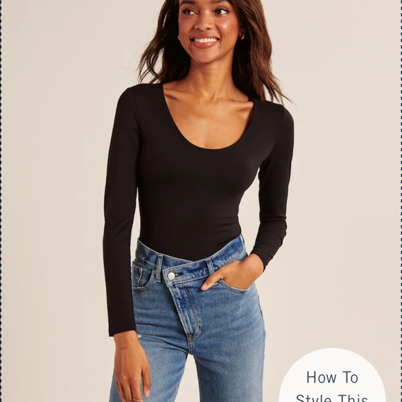 Abercrombie u0026 Fitch | Tops | Abercrombie Seamless Scoop Neck Bodysuit |  Poshmark